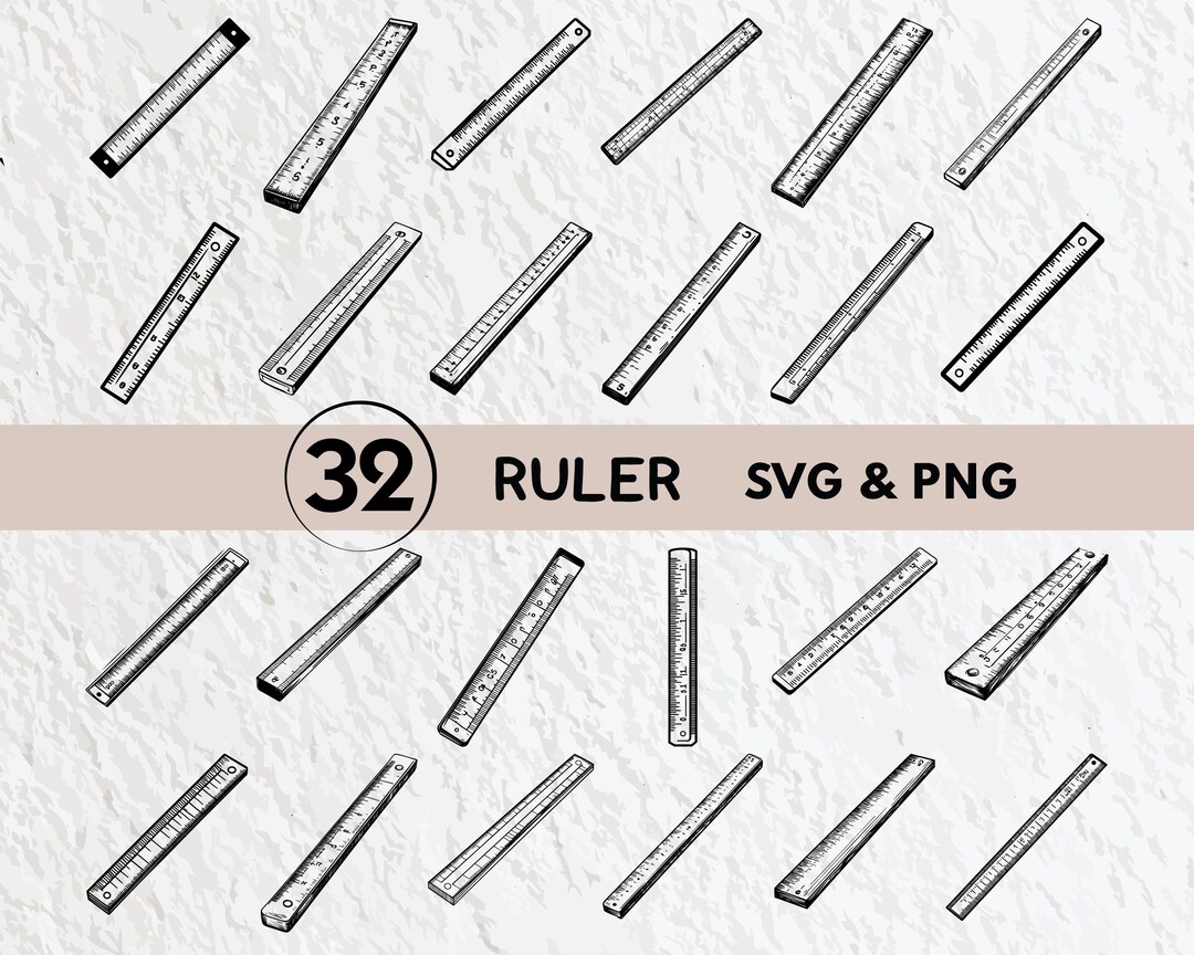 Ruler Svg Bundle, Ruler Silhouette, Ruler Clipart Png, Ruler Outline ...