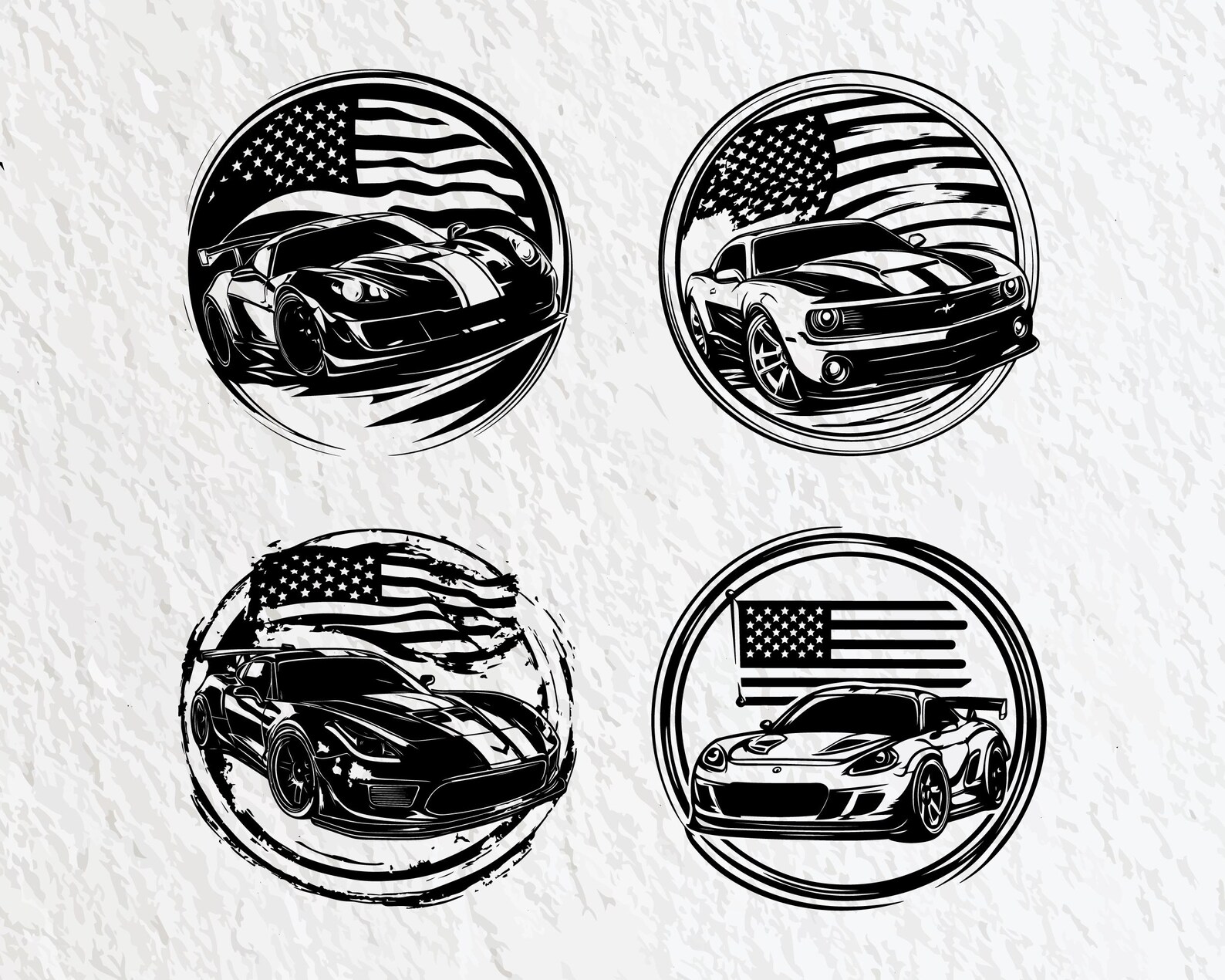 Car Racing SVG Bundle: Logo Icon Clipart (digital Download) - Etsy