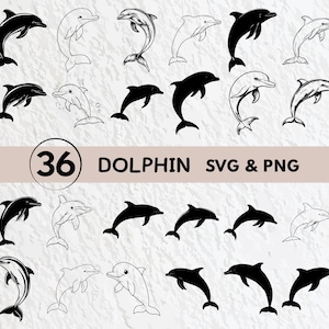 Bundle Svg Dauphin, Silhouette Dauphin, Dauphin Clipart Png, Contour Dauphin, Vecteur Dauphin, Logo Dauphin, Icône Dauphin, Dauphin Cricut Svg