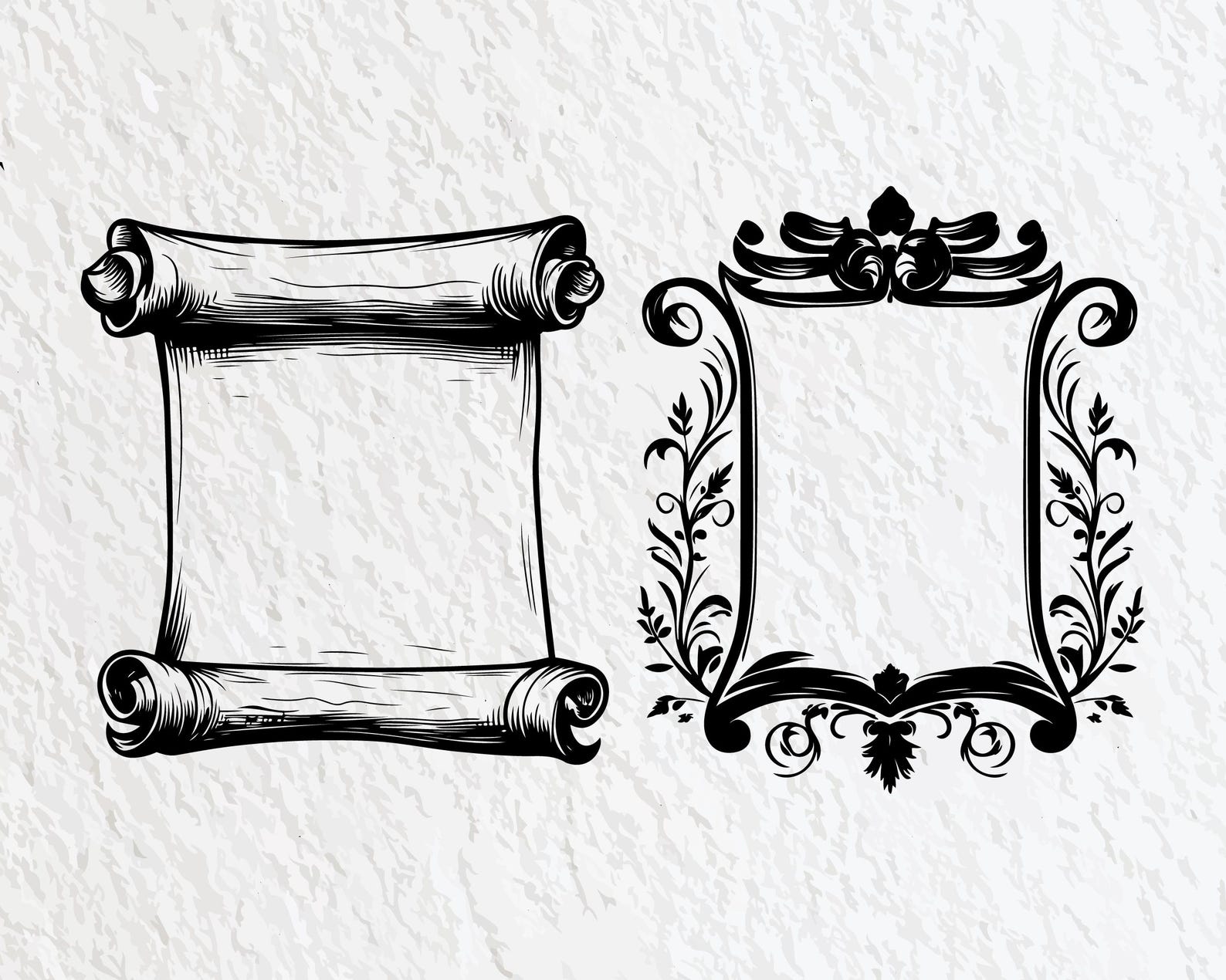 Parchment Svg Bundle, Parchment Silhouette, Parchment Clipart Png ...