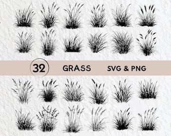 Grass Svg Bundle, Grass Silhouette, Grass Clipart, Grass Outline, Grass Vector, Grass Logo, Grass Icon, Grass Png, Grass Decal, Grass Cricut