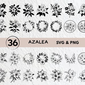 Azalee Blume geschnitten Dateien svg