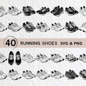 Running Shoes SVG Bundle: Sports Shoes Vector Icon Files (Digital Download)