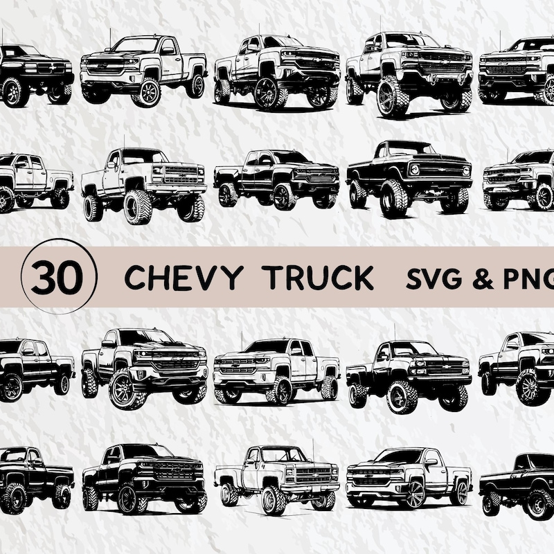 Squarebody Chevy Clipart - Etsy