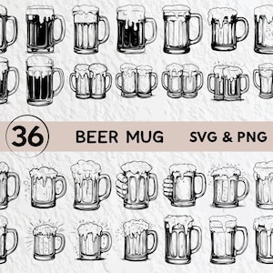 Beer Mug Svg Bundle, Beer Mug Silhouette, Beer Mug Clipart Png, Beer Mug Outline, Beer Mug Vector, Beer Mug Logo Icon Cricut Cut Files Svg
