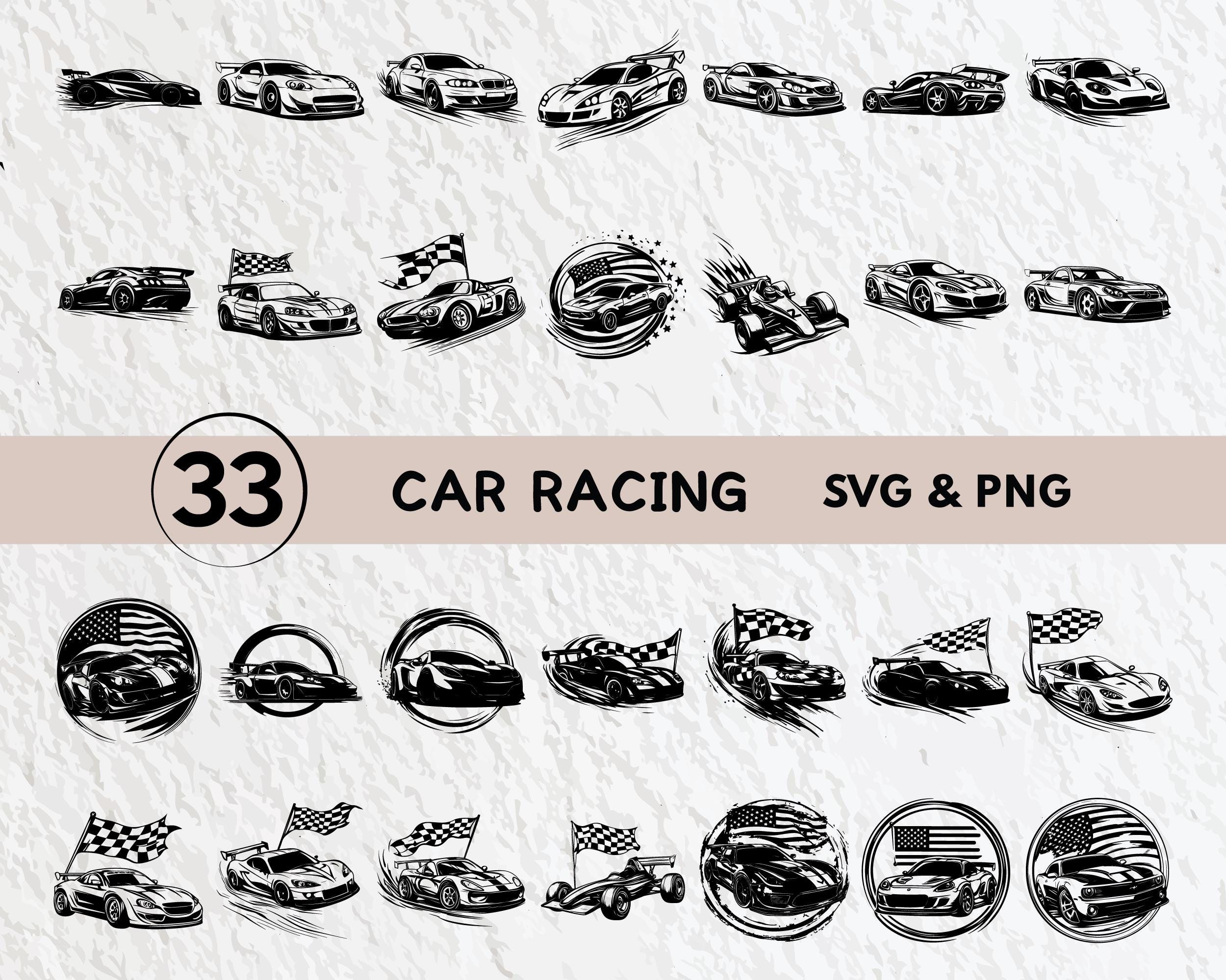Motor Racing Svg Car Racing SVG Bundle: Logo Icon Clipart (digital Download) - Etsy