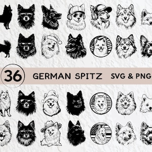 German Spitz Svg Bundle, German Spitz Silhouette, German Spitz Clipart, German Spitz Outline, German Spitz Vector,German Spitz Logo Icon Png