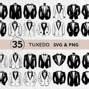 Tuxedo Svg Bundle, Tuxedo Silhouette, Tuxedo Clipart Png, Tuxedo Outline, Tuxedo Vector, Tuxedo Logo, Tuxedo Icon Cricut Files Svg Png
