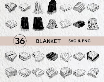 Blanket SVG Bundle: Clipart, Outline, Vector (Digital Download)