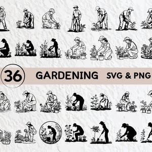 Gardening Svg Bundle, Gardening Silhouette, Gardening Clipart Png, Gardening Outline, Gardening  Vector Logo, Gardening Icon Cricut Cut File