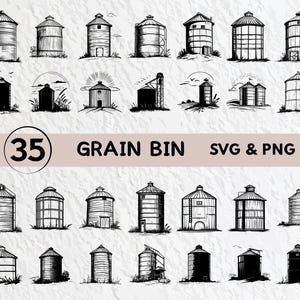 Grain Bin Svg Bundle, Grain Bin Silhouette, Grain Bin Clipart Png, Grain Bin Outline, Grain Bin Vector, Grain Bin Logo Icon Cut Files Svg