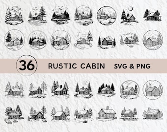 Rustikale Cabochon SVG-Bundle: Silhouette Clipart, Cricut Abziehbilddateien