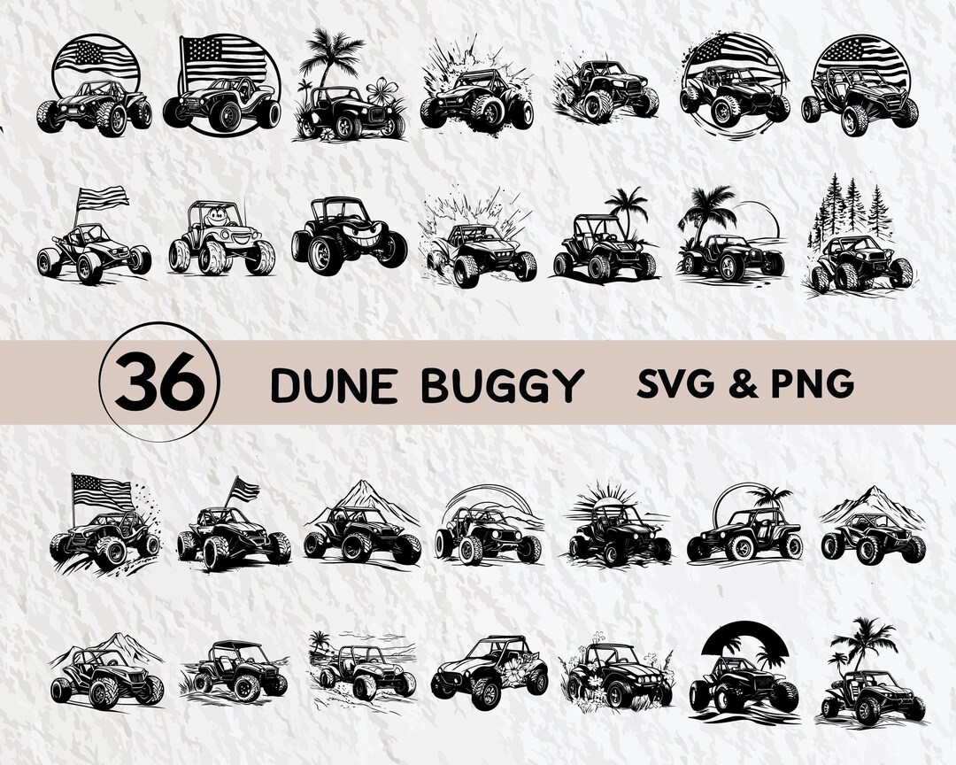 Dune Buggy SVG Bundle: Silhouette, Clipart, Vector (digital Download ...