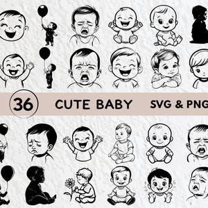 Süße Baby-Svg-Bundle, süße Baby Silhouette, süßes Baby Clipart Png, süßes Baby Umriss, süßes Baby Vektor, süßes Baby-Logo, süßes Baby Cricut