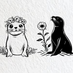 Seal Svg Bundle, Seal Silhouette, Seal Clipart Png, Seal Outline, Seal Vector, Seal Logo, Seal Icon, Seal Cricut Files, Seal Decal Cut Files