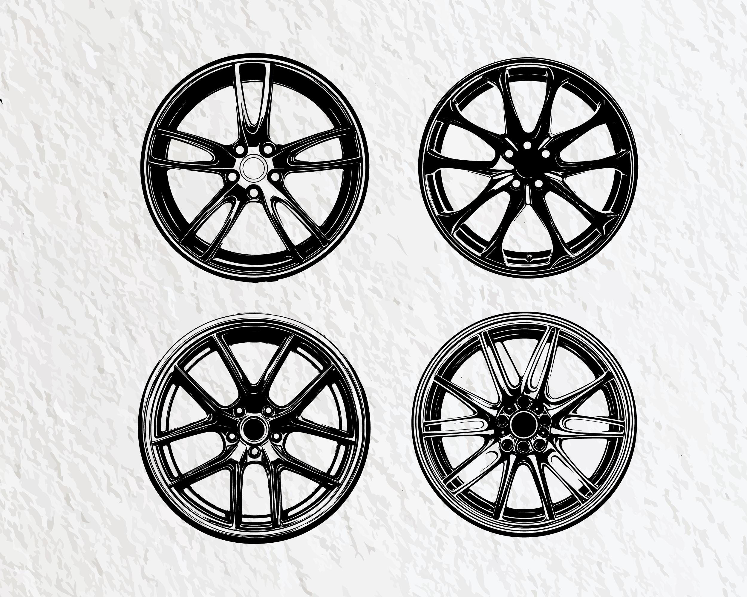 Ford Racing Rim Svg Mag Wheel SVG Bundle: Car Rim Clipart, Vector Cut Files (digital ...