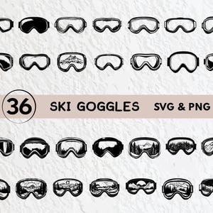 Ski Goggles Svg Bundle, Ski Goggles Silhouette, Ski Goggles Clipart Png, Ski Goggles Outline, Ski Goggles Vector Logo Icon Cricut Cut Files