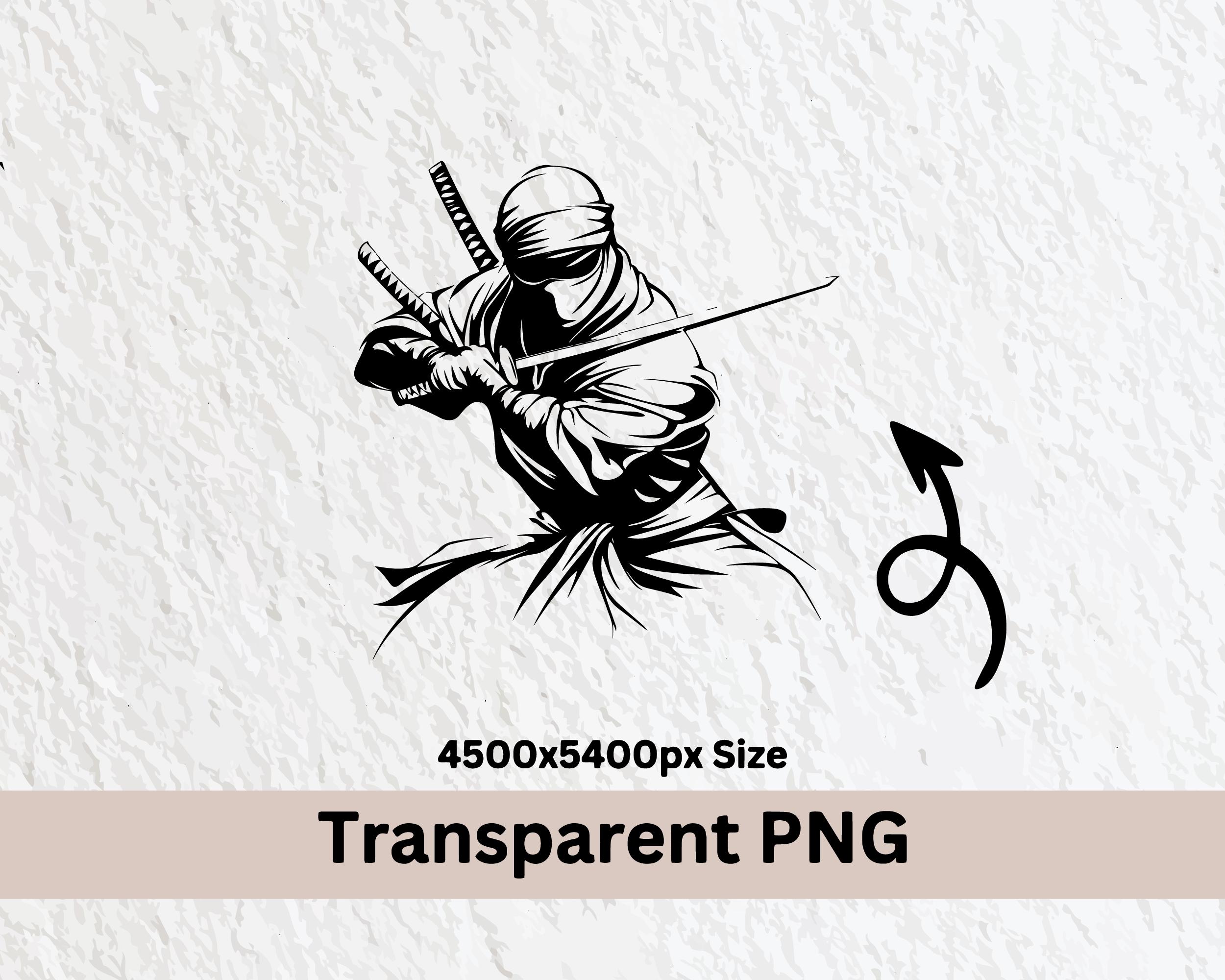 Ninja SVG Bundle: Silhouette Clipart, Cricut Cut Files (PNG, Vector) - Etsy