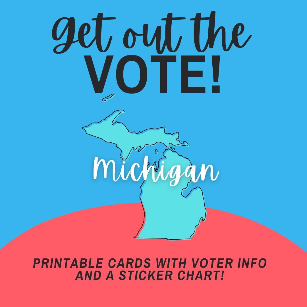 Michigan Voter Info and Voting Checklist Rack Cards to Be Used as ...