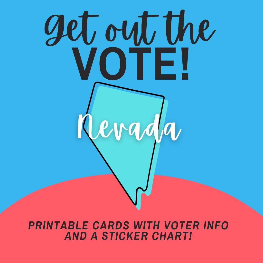 Nevada Voter Info and Voting Checklist Rack Cards to Be Used as Letter ...
