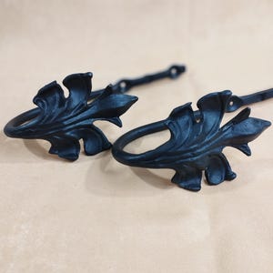 Set di 2 ganci per tende forgiati a mano, ganci per tende in ferro fatti a mano, fermatende in ferro battuto, fermatende in metallo, accessori per finestre
