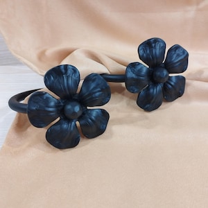 Set di 2 ganci per tende forgiati a mano, ganci per tende in ferro fatti a mano, fermatende in ferro battuto, fermatende in metallo, accessori per finestre