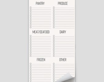 Magnetic Grocery List Notepad