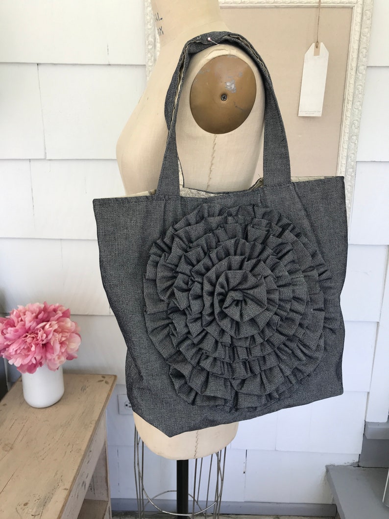denim tote handbags