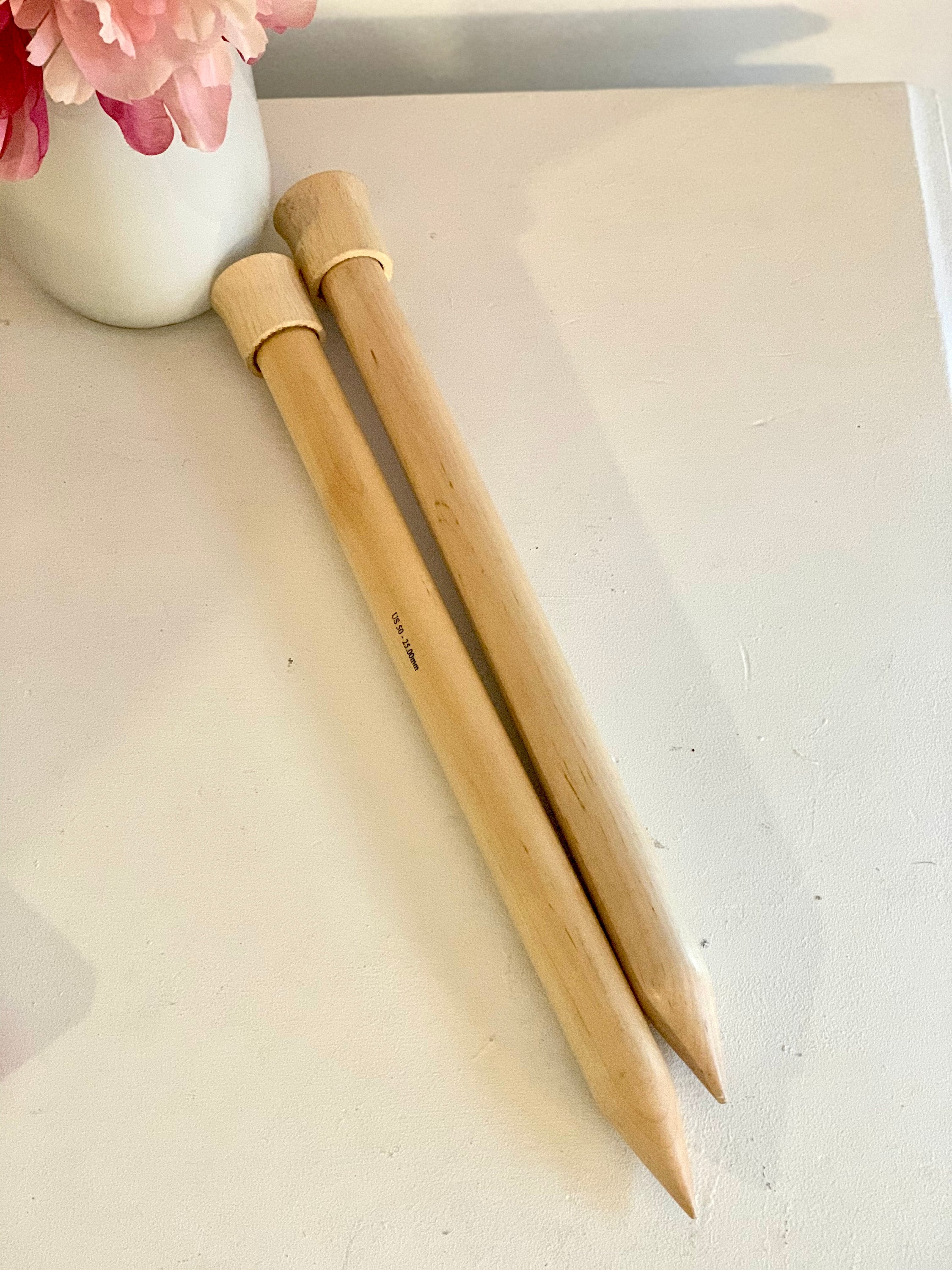 Knitting Needles Wood Wood Knitting Needles Large Knitting Etsy