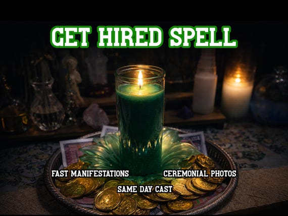Get Hired Spell, Job Manifestation Ritual, Career Success Energy, Interview Luck, Fast Job Offer Magic, Attract Dream Job