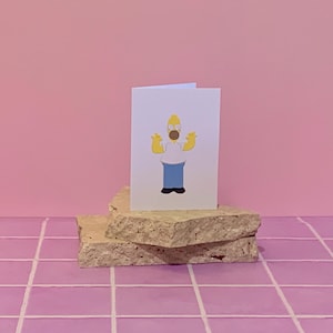 Cartão. Homer Simpson. Em branco