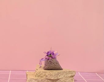 Handmade Purple Organza Potpourri Bag. Dried Lavender
