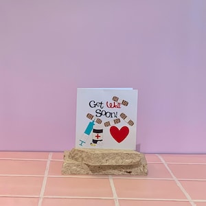 Card. Get Well Soon. Bandaids. Blank