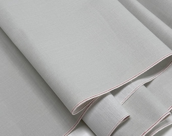 Selvage Denim: Japanese Cotton Fabric, 11 oz, smoky blue color