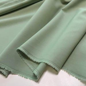 Elegant Wool Fabric for Tailored Suits and Dresses - Rich Mint Hue: Fabric by the Meter