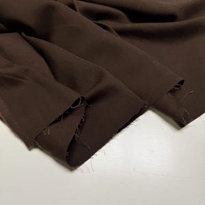 Elegant Textured Wool Fabric with linen fibers for Tailored Suits and Dresses - Rich Brown Hue: Fabric by the Meter