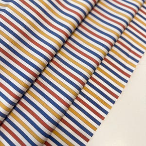 Italian Shirt Striped Cotton Designer Fabric, Soft Organic Fabric, Ideal for Shirts, Dresses, Pajamas, Luxury cotton poplin
