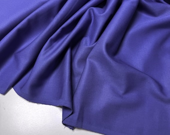 Italian Wool Fabric – Virgin Wool for Sewing, Suiting, Electric Blue