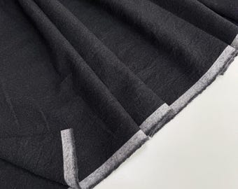 Italian Wool Flannel Fabric: Italian Suit & Trouser Material - gray color
