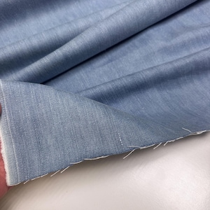 Tela vaquera italiana, mezcla de algodón y elastano, mezclilla cruda - ÚLTIMA PIEZA 2,4 m (2,62 yd)