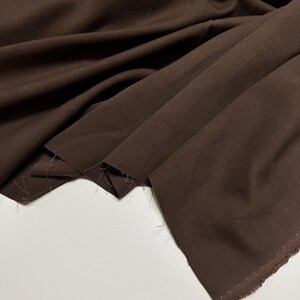 Elegant Textured Wool Fabric with linen fibers for Tailored Suits and Dresses - Rich Brown Hue: Fabric by the Meter