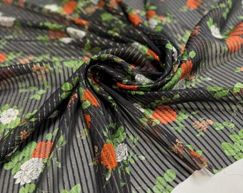 Italian Silk Chiffon Fabric: Black Floral Sheer - Designer DIY Projects