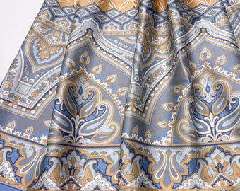 Viscose Satin Fabric: Italian Designer Dressmaking - Paisley Print