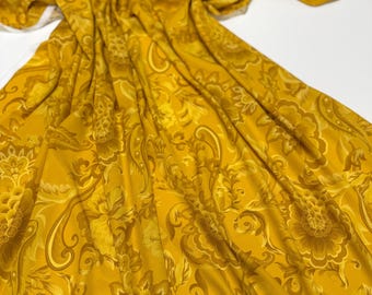 Italian Silk Satin Fabric: Designer Dressmaking, Geometry Print