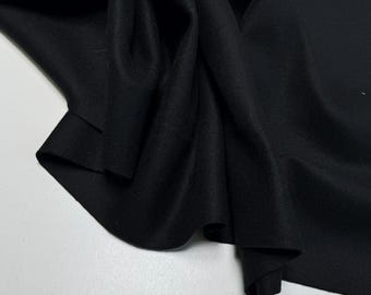 Italian woolen Jersey Fabric - Designer Dressmaking, suits, pants: black