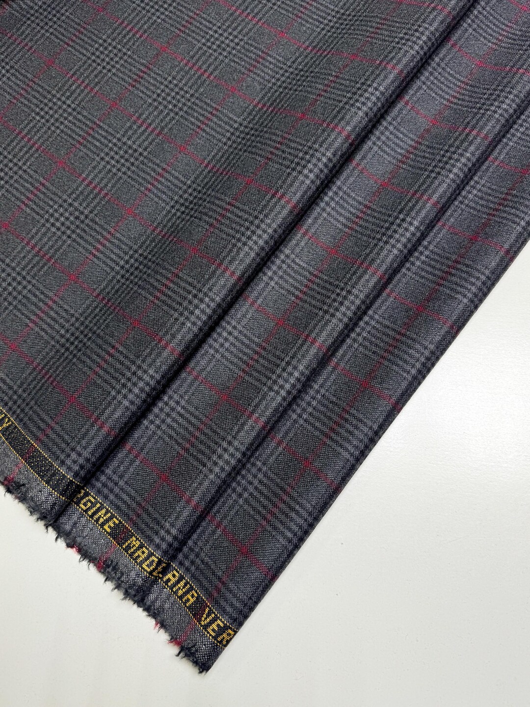 Checkered Italian Pattern Italian Checkered Wool Fabric: Luxurious Material for Chic Wardrobe ...