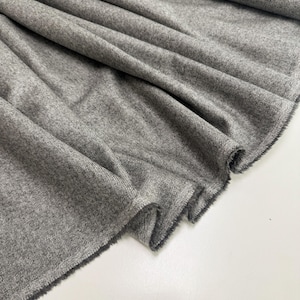 Luxurious Italian Wool-Cashmere Fabric in Melange Gray Hue - Premium Warm Fabric, Wool with Cashmere  - gabardine