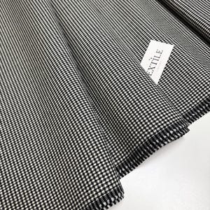 Sew in Style with High-Quality Italian Wool Fabric - Ideal for Tailored and Suiting Projects, Pied de Poule Pattern, Premium Quality Wool