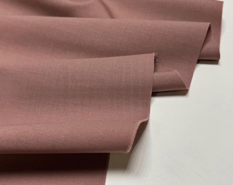 Italian Virgin Wool Fabric: Suiting and Shirting, stretch, old rose color