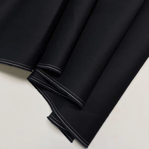Premium Italian Denim Fabric in Black color - Ideal for Crafting Stunning Jeans, Skirts, and Bags, 13 oz
